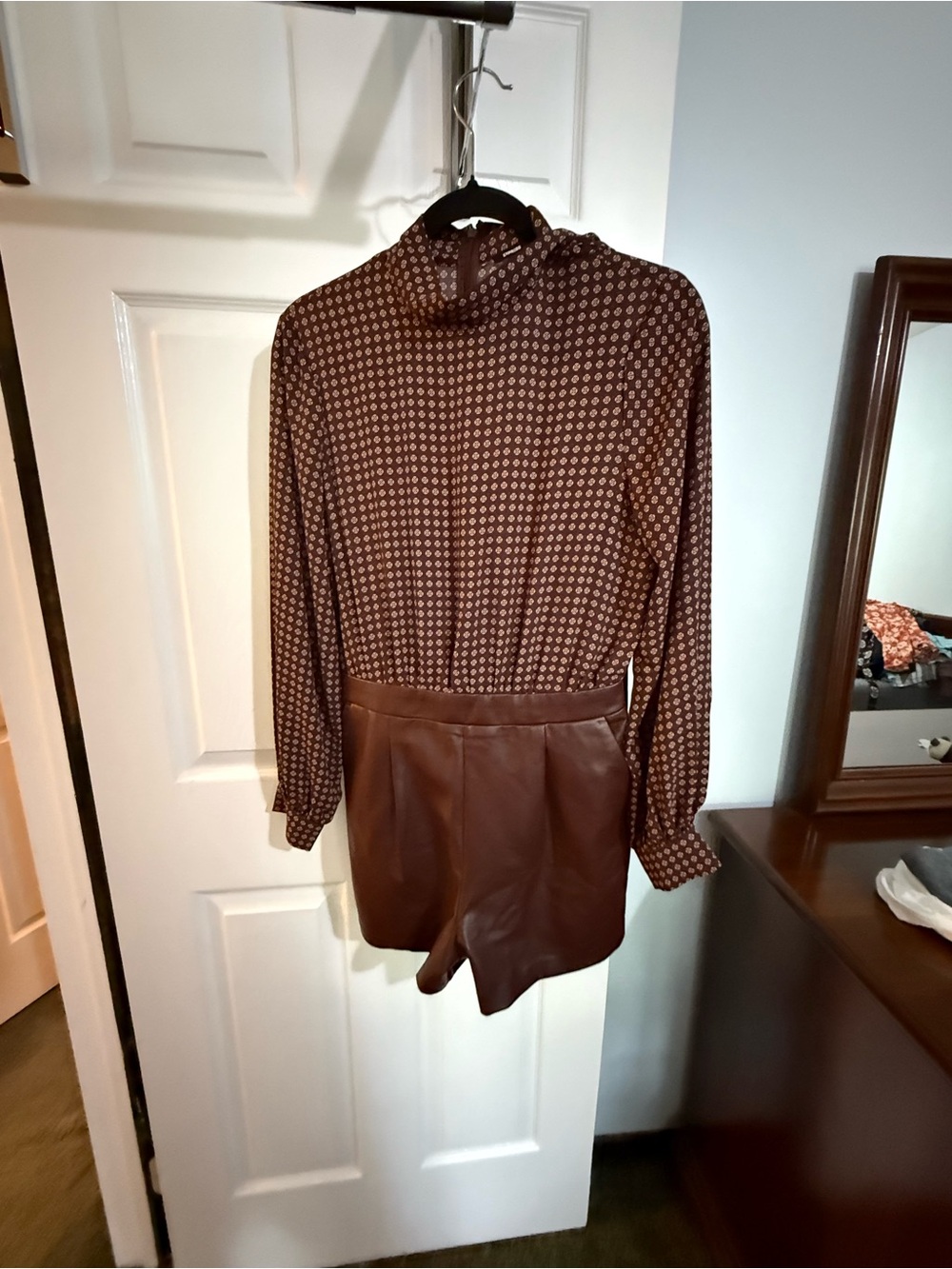 Express Maroon Printed Dress